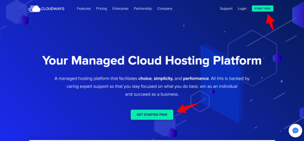 Start a free CloudWays account