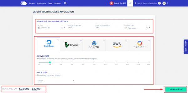 Deploy your managed application on CloudWays