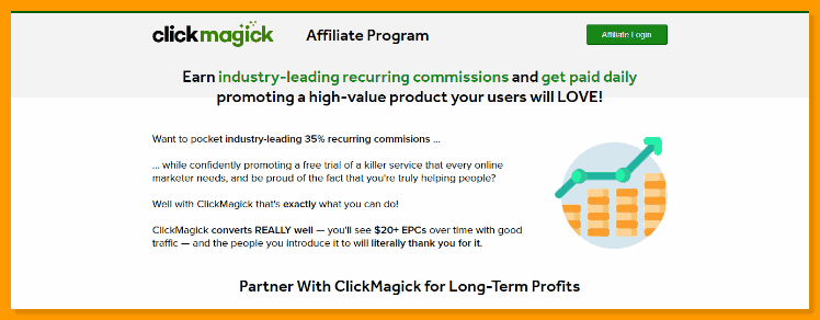 ClickMagick - Recurring affiliate program that pay daily