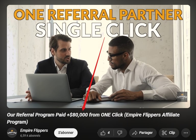 How one partner earns $8000 with Empire Flippers’ referral program