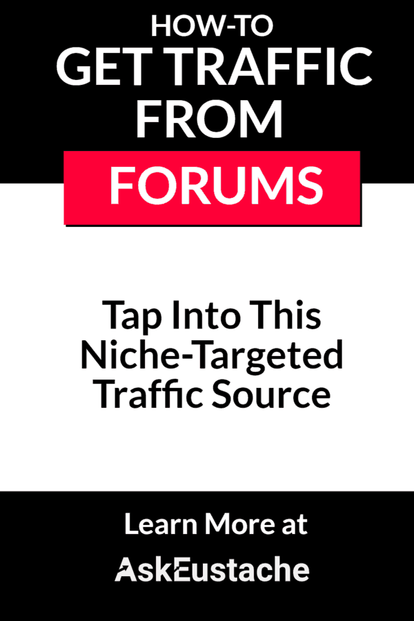 how to get niche relevant traffic from forums