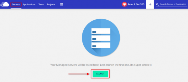 Launch your first server on CloudWays