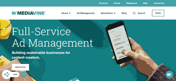 Mediavine Ad Management Services alternative to Google Adsense