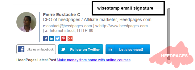 Wisestamp email signature