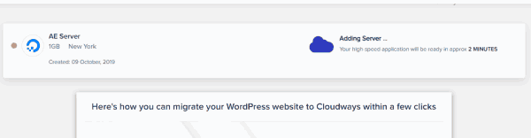 Adding server to CloudWays managed Cloud Hosting Platform