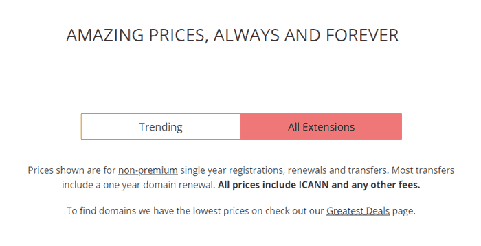 Porkbun domain pricing